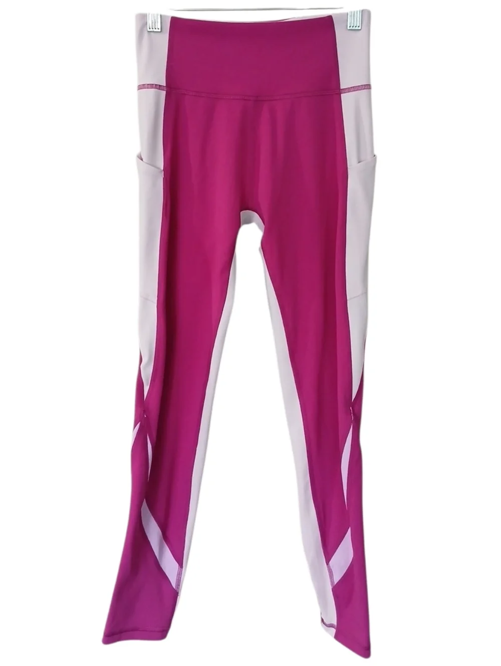 Tek Gear High-Rise Magenta and Light Pink Performance Athletic Leggings Small